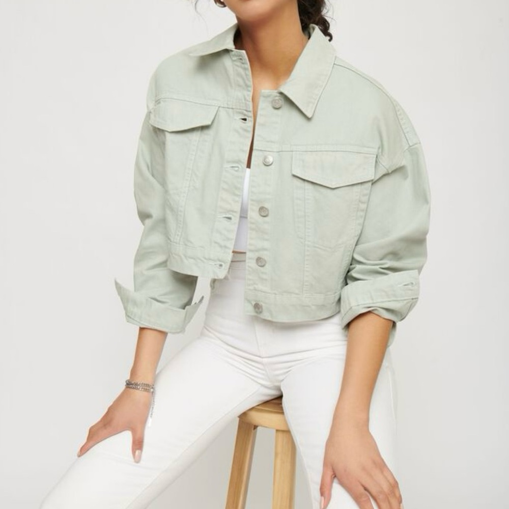 DYNAMITE Crop denim jacket